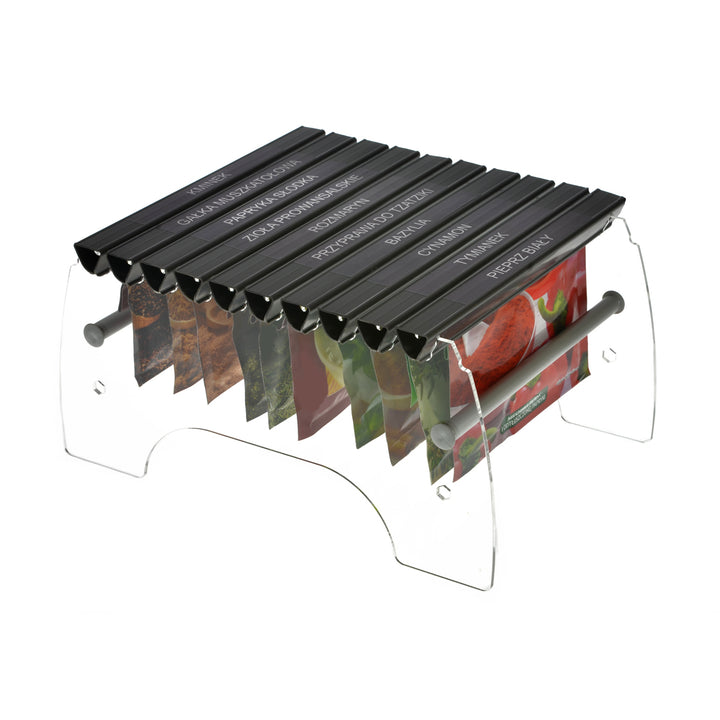 Palacktartály Magas tartó Organic Spice Bag Organizer 10 rekeszben friss fűszerek