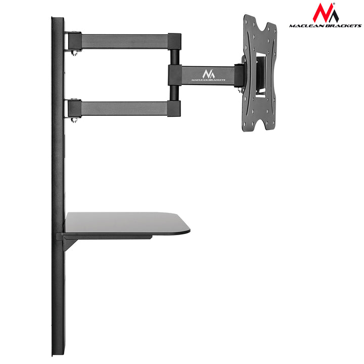 Maclean TV tartó DVD polccal, vesa 200x200 , 23"-42", 30kg, MC-771