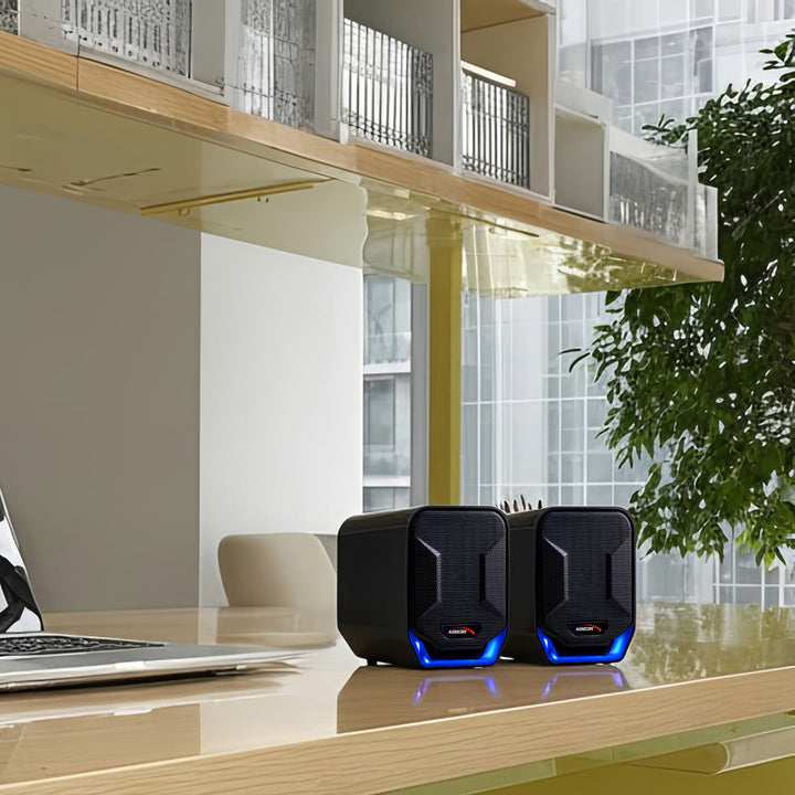 6W-os USB hangszórók kék és fekete Audiocore AC865 B