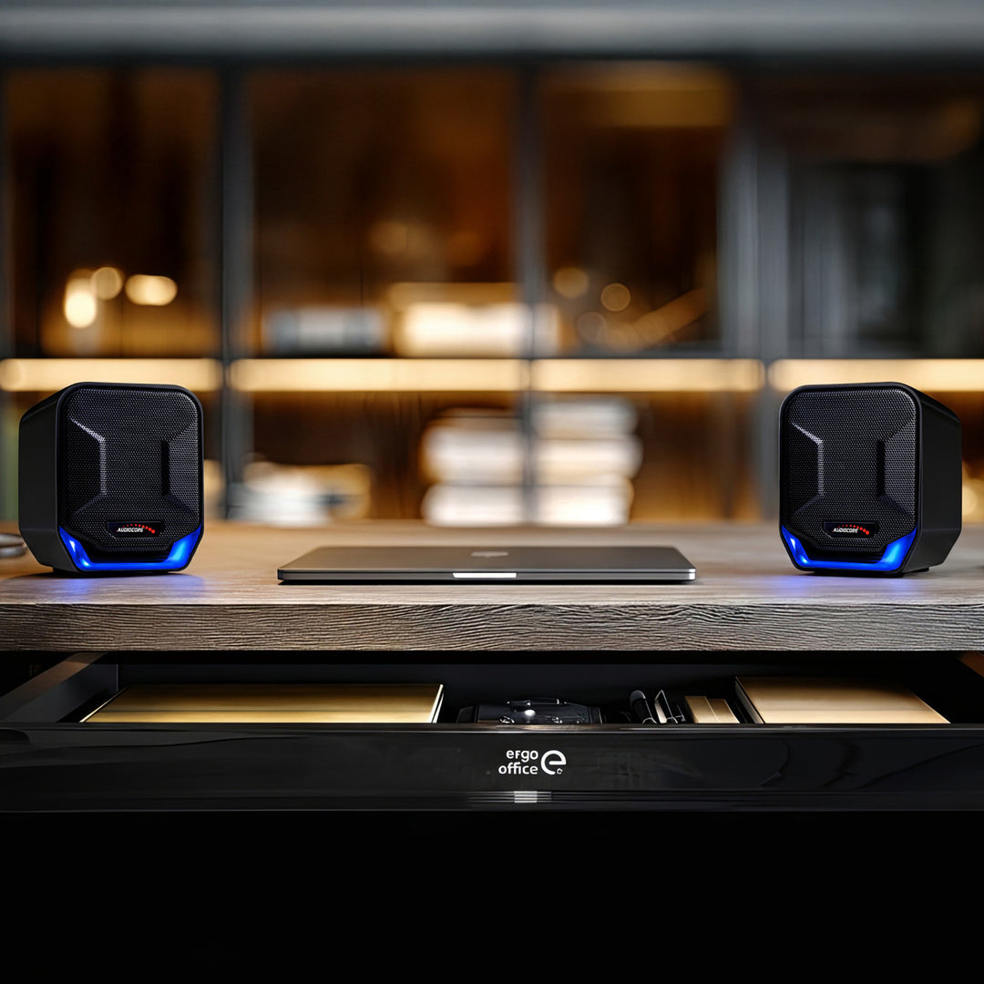 6W-os USB hangszórók kék és fekete Audiocore AC865 B