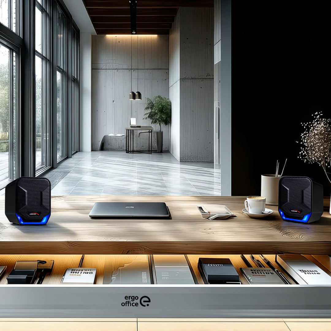 6W-os USB hangszórók kék és fekete Audiocore AC865 B