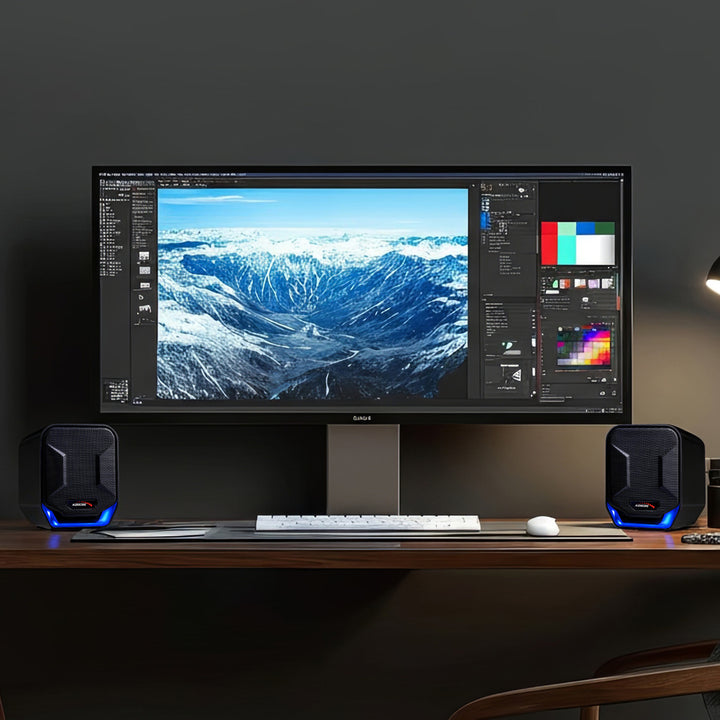 6W-os USB hangszórók kék és fekete Audiocore AC865 B