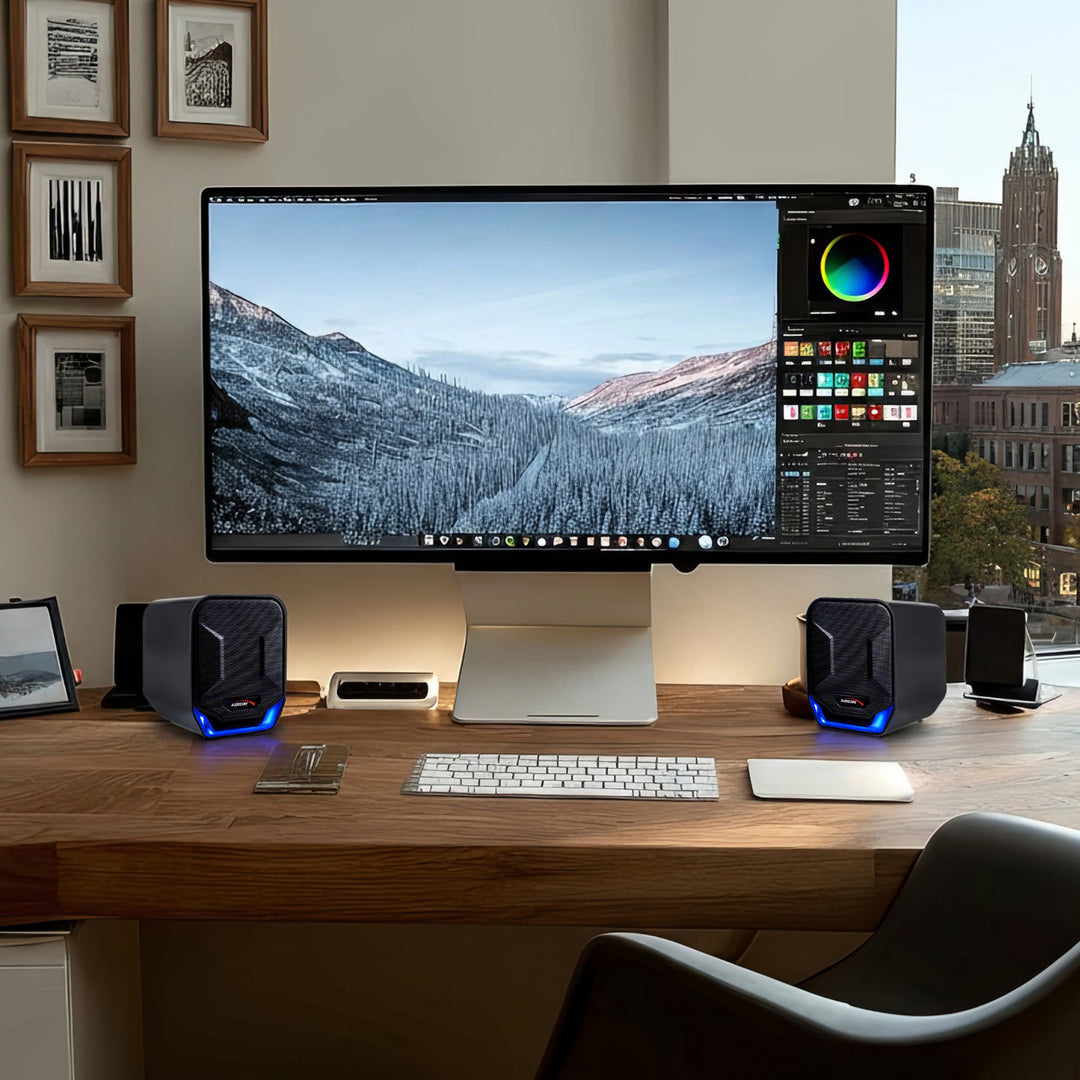 6W-os USB hangszórók kék és fekete Audiocore AC865 B