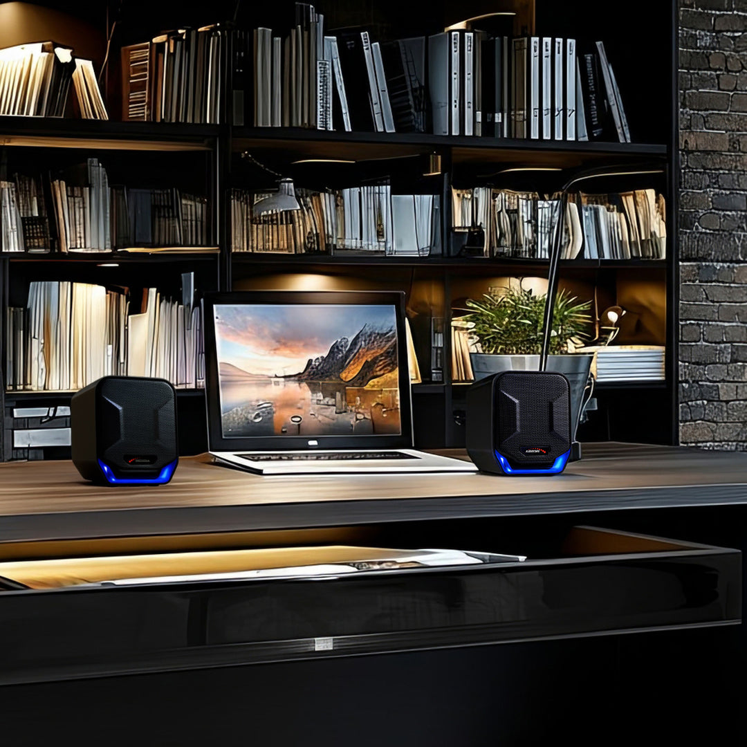 6W-os USB hangszórók kék és fekete Audiocore AC865 B