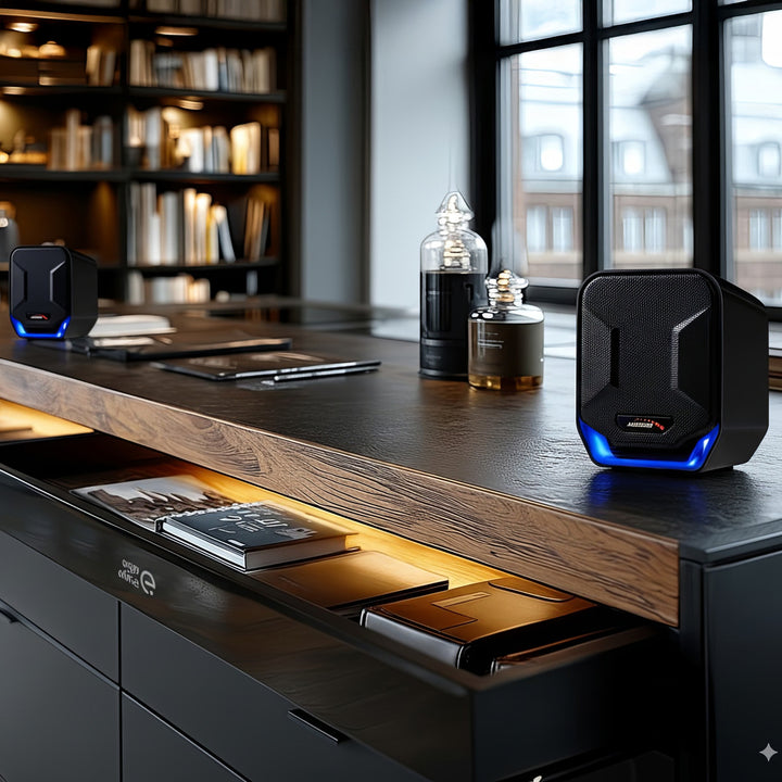 6W-os USB hangszórók kék és fekete Audiocore AC865 B