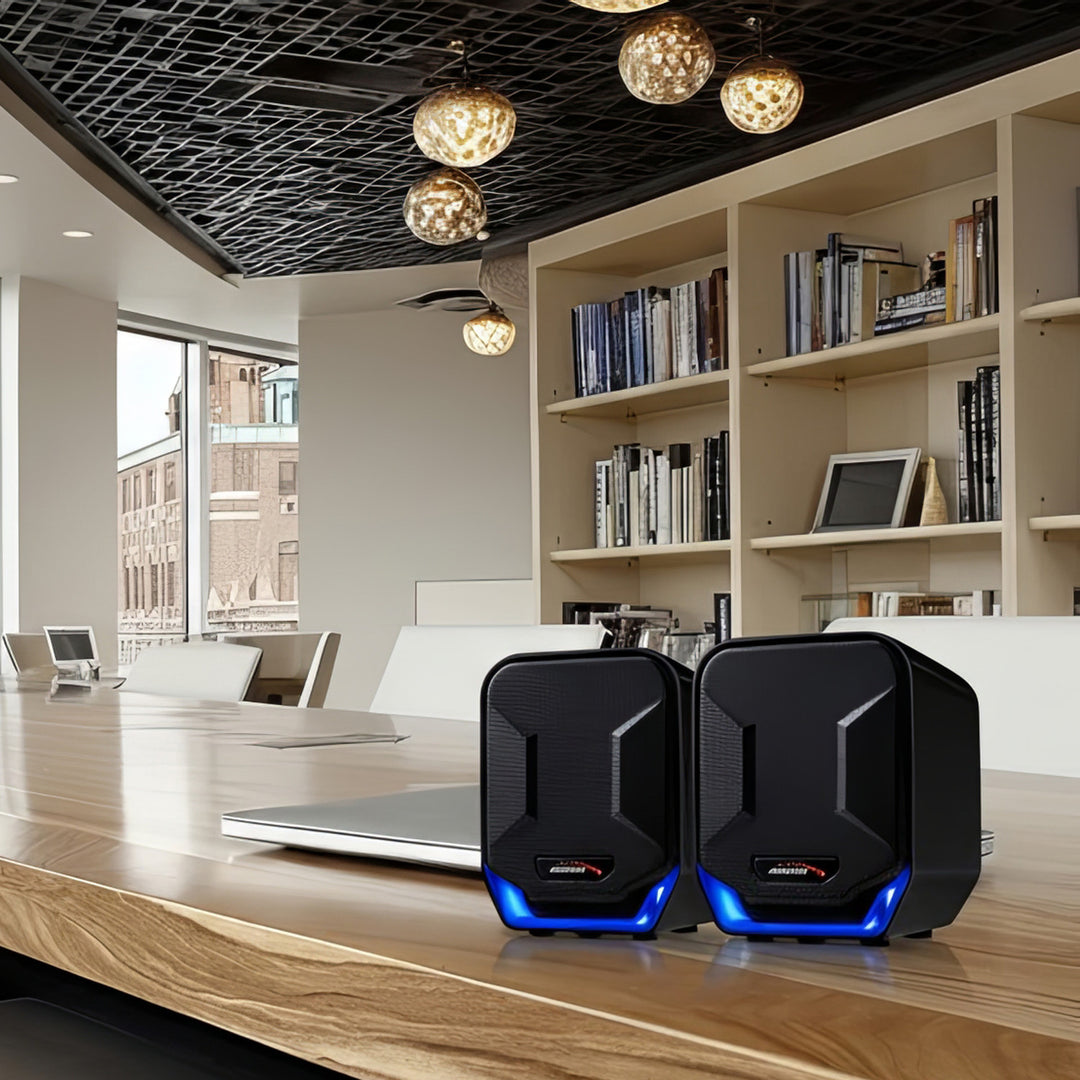 6W-os USB hangszórók kék és fekete Audiocore AC865 B