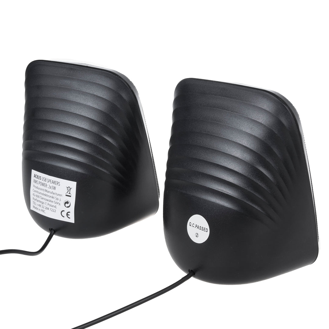Számítógépes hangszórók 6W USB minijack Fekete Audiocore AC835 LED
