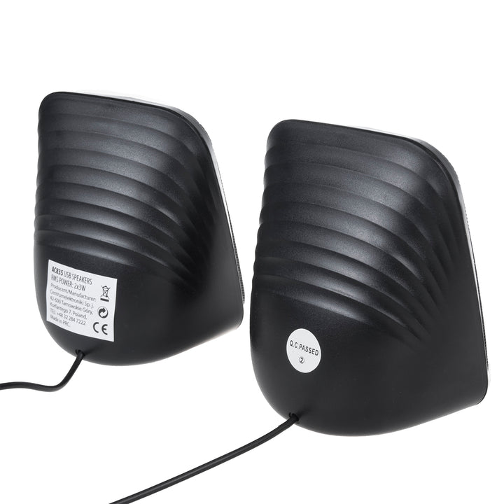 Számítógépes hangszórók 6W USB minijack Fekete Audiocore AC835 LED