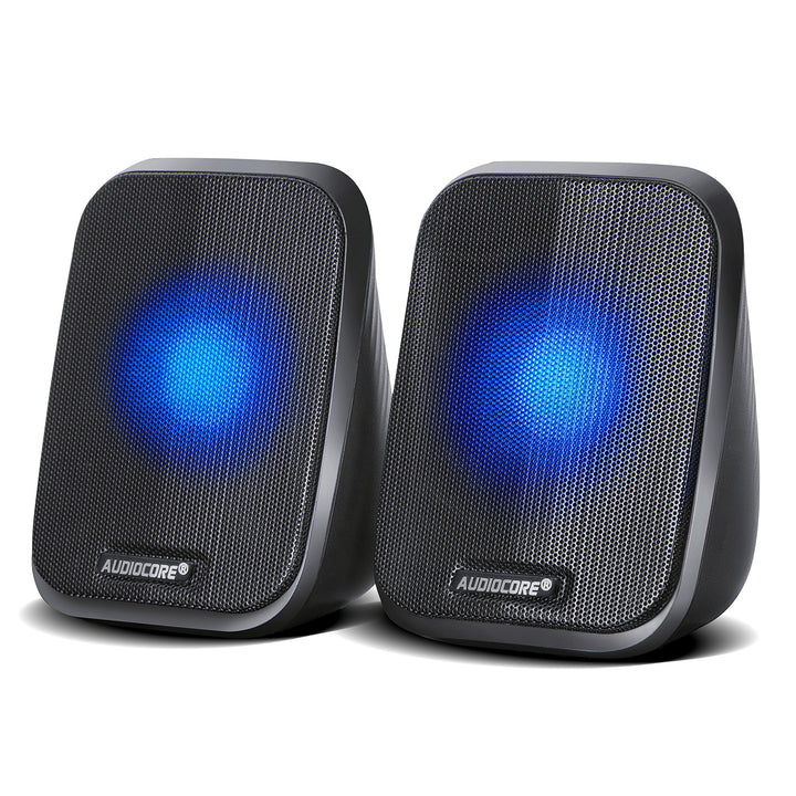 Számítógépes hangszórók 6W USB minijack Fekete Audiocore AC835 LED