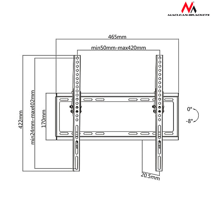 TV állvány 32-55 "Maclean MC-774 max vesa 400x400 35kg