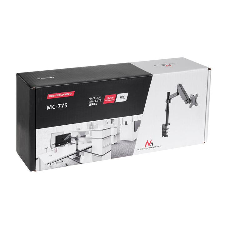 Maclean MC-775 monitor állvány gázrugóval, 17 "-32" dupla kar 8 kg