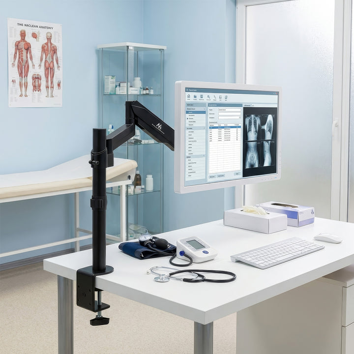 Maclean MC-775 monitor állvány gázrugóval, 17 "-32" dupla kar 8 kg