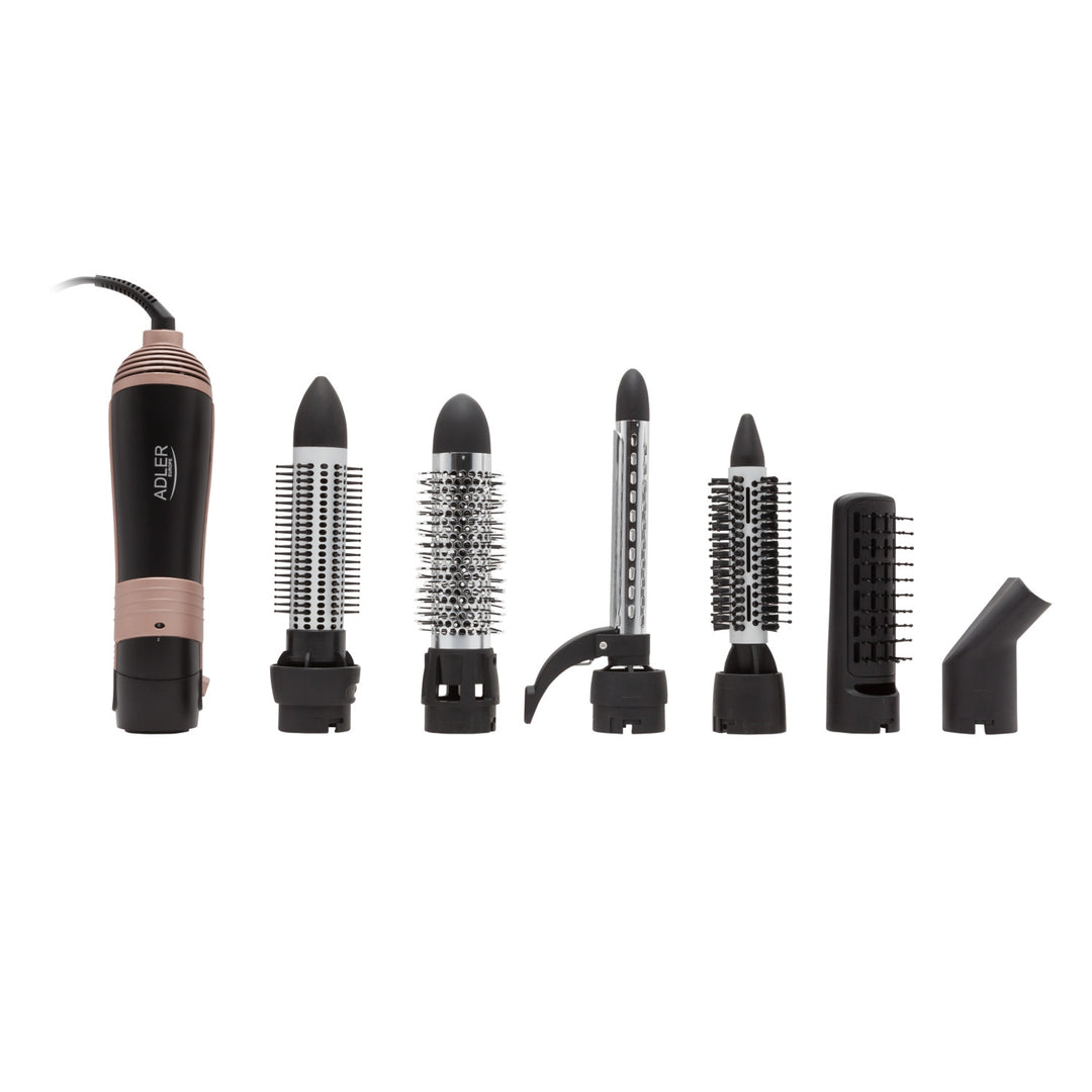 Adler hajsütővas, multifunkciós, 6 tartozék, 2 hőmérséklet-beállítás, 1000W, AD 2022