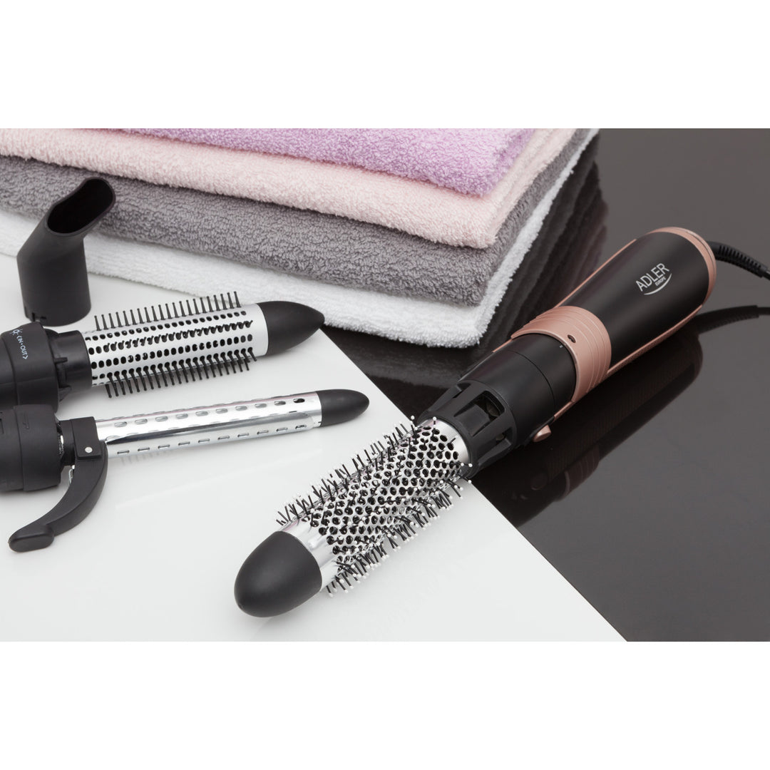 Adler hajsütővas, multifunkciós, 6 tartozék, 2 hőmérséklet-beállítás, 1000W, AD 2022