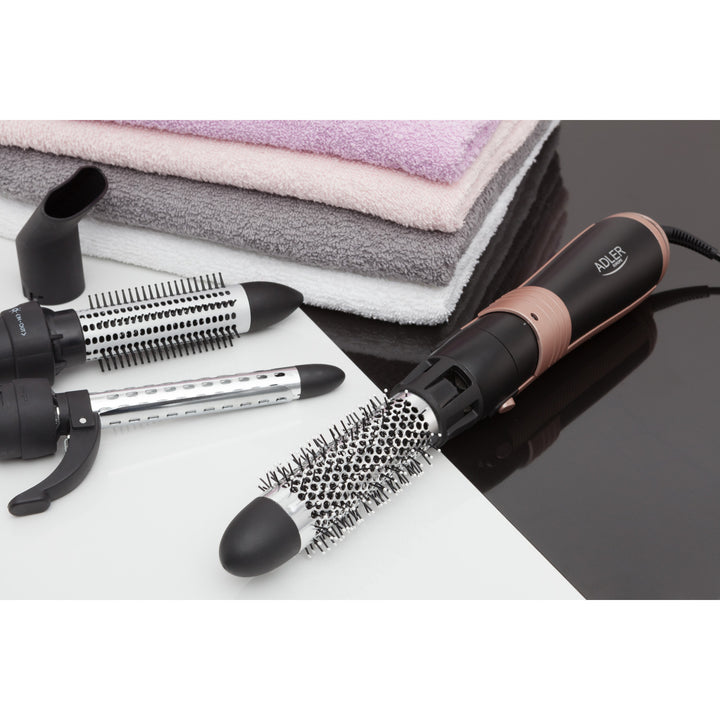 Adler hajsütővas, multifunkciós, 6 tartozék, 2 hőmérséklet-beállítás, 1000W, AD 2022