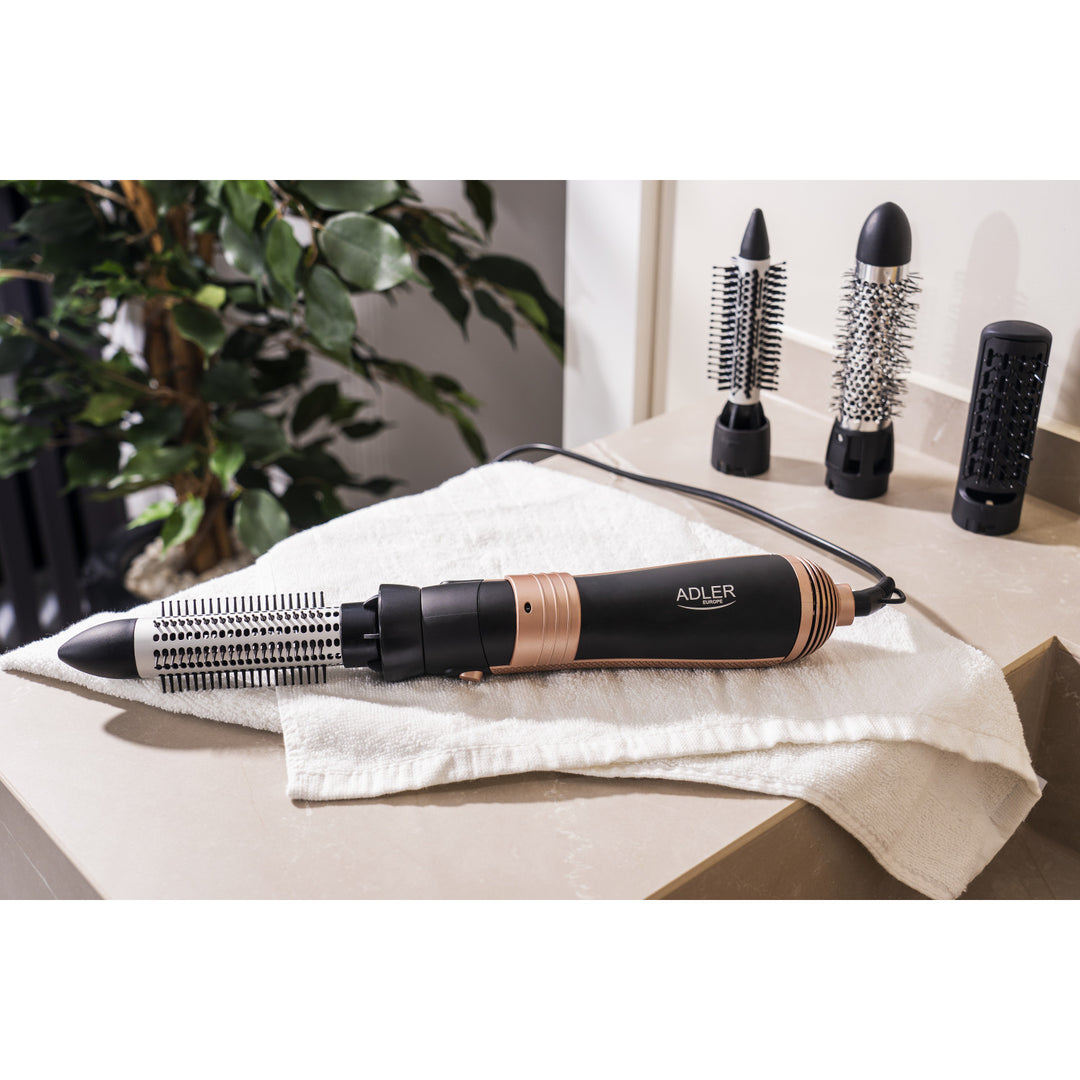 Adler hajsütővas, multifunkciós, 6 tartozék, 2 hőmérséklet-beállítás, 1000W, AD 2022