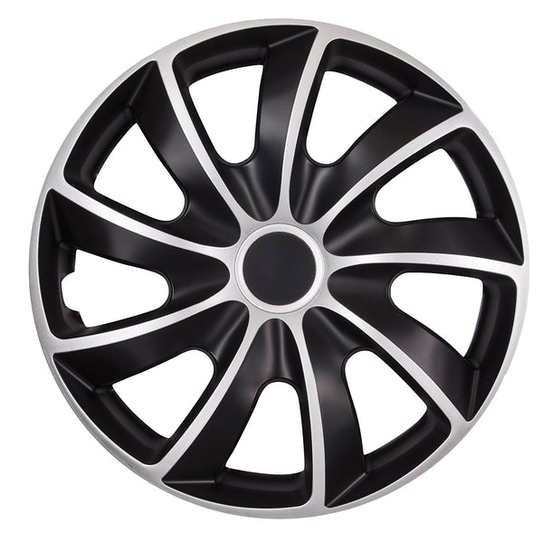 Univerzális keréktárcsák 15" QUAD BICOLOR fekete/ezüst 4 db