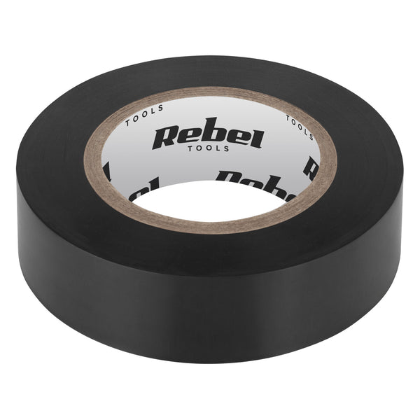 REBEL szigetelő ragasztószalag (0,13 mm x 19 mm x 10 yard) fekete színben