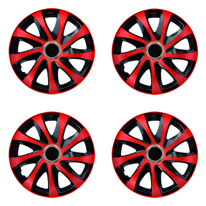 15" NRM DRIFT Extra piros/fekete univerzális dísztárcsa 4 db