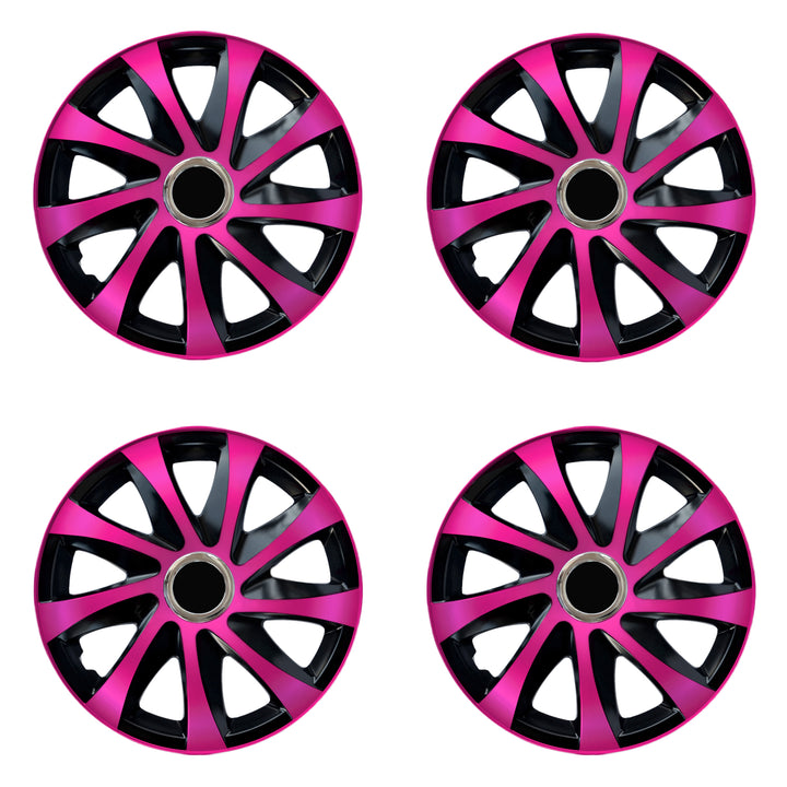 15" NRM DRIFT Extra rózsaszín/fekete univerzális dísztárcsa 4 db