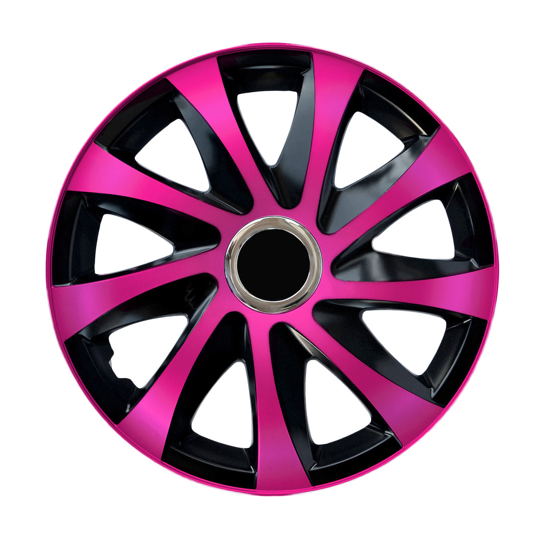 15" NRM DRIFT Extra rózsaszín/fekete univerzális dísztárcsa 4 db