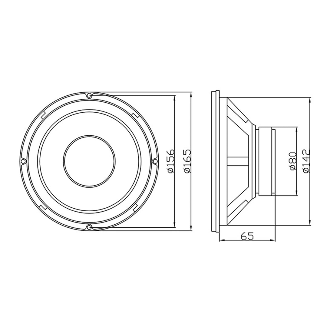 Bass hangszóró 100W 8 ohmos 6,5 "-os Blow B-165 papírfólia fóliapapír