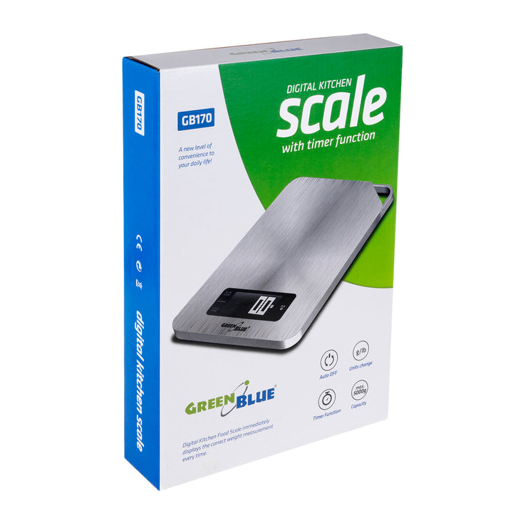 Digitális konyhai mérleg GreenGBlue GB170 időzítővel