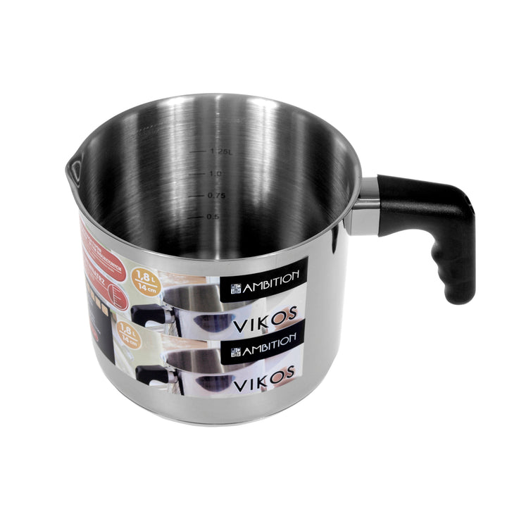 Rozsdamentes acél tejjel, fogantyúval Ambition Vikos 1,8 l