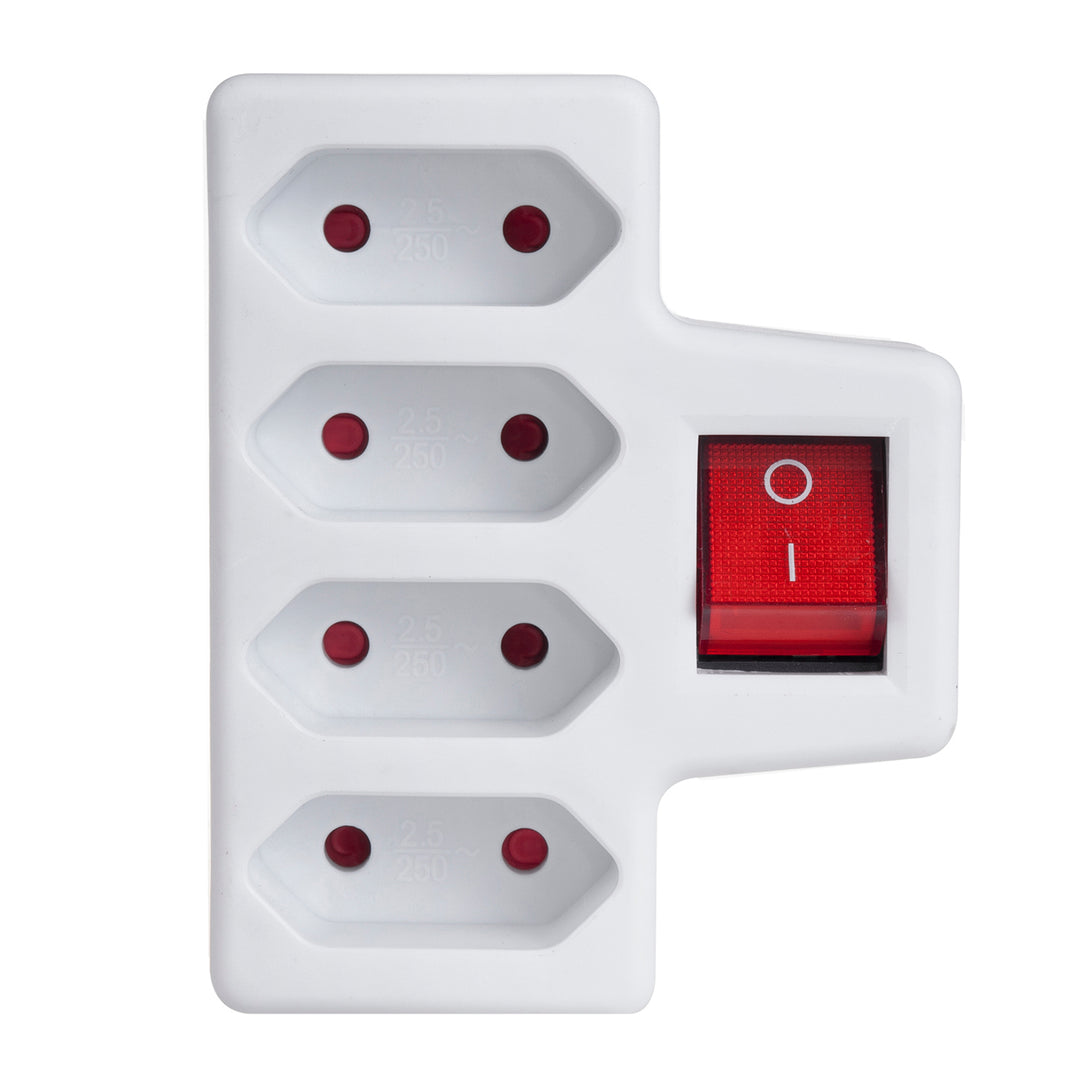 Négyfázisú hálózati csatlakozó Maclean Energy MCE217 4x2,5A univerzális dugóval