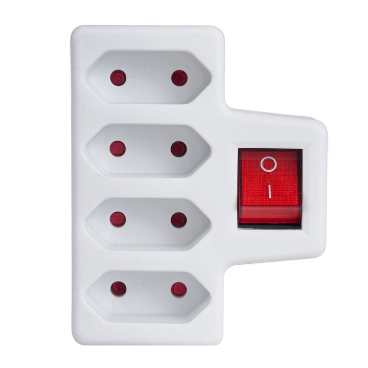 Négyfázisú hálózati csatlakozó Maclean Energy MCE217 4x2,5A univerzális dugóval