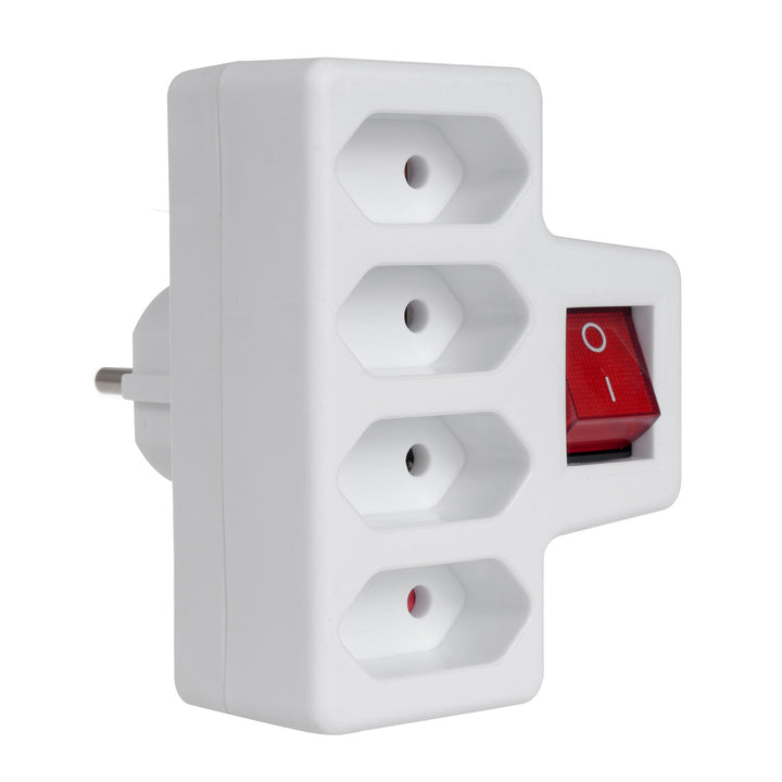 Négyfázisú hálózati csatlakozó Maclean Energy MCE217 4x2,5A univerzális dugóval
