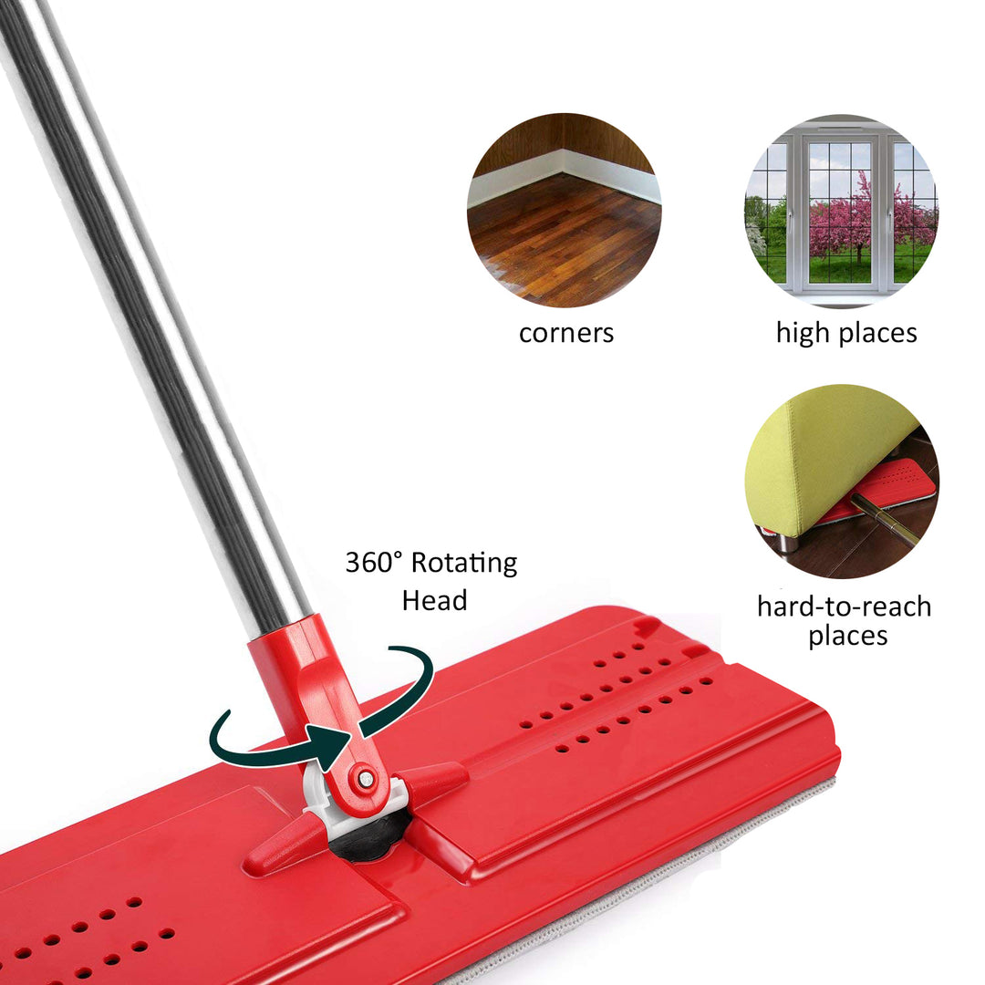 Lapos mop ráncokkal + két darab mikroszálas HQ GreenBlue Maxiclean GB850