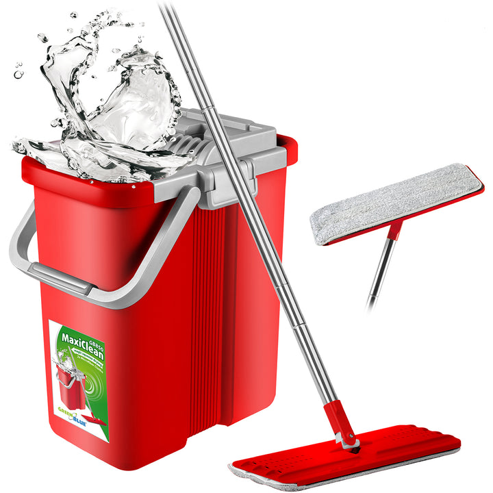 Lapos mop ráncokkal + két darab mikroszálas HQ GreenBlue Maxiclean GB850