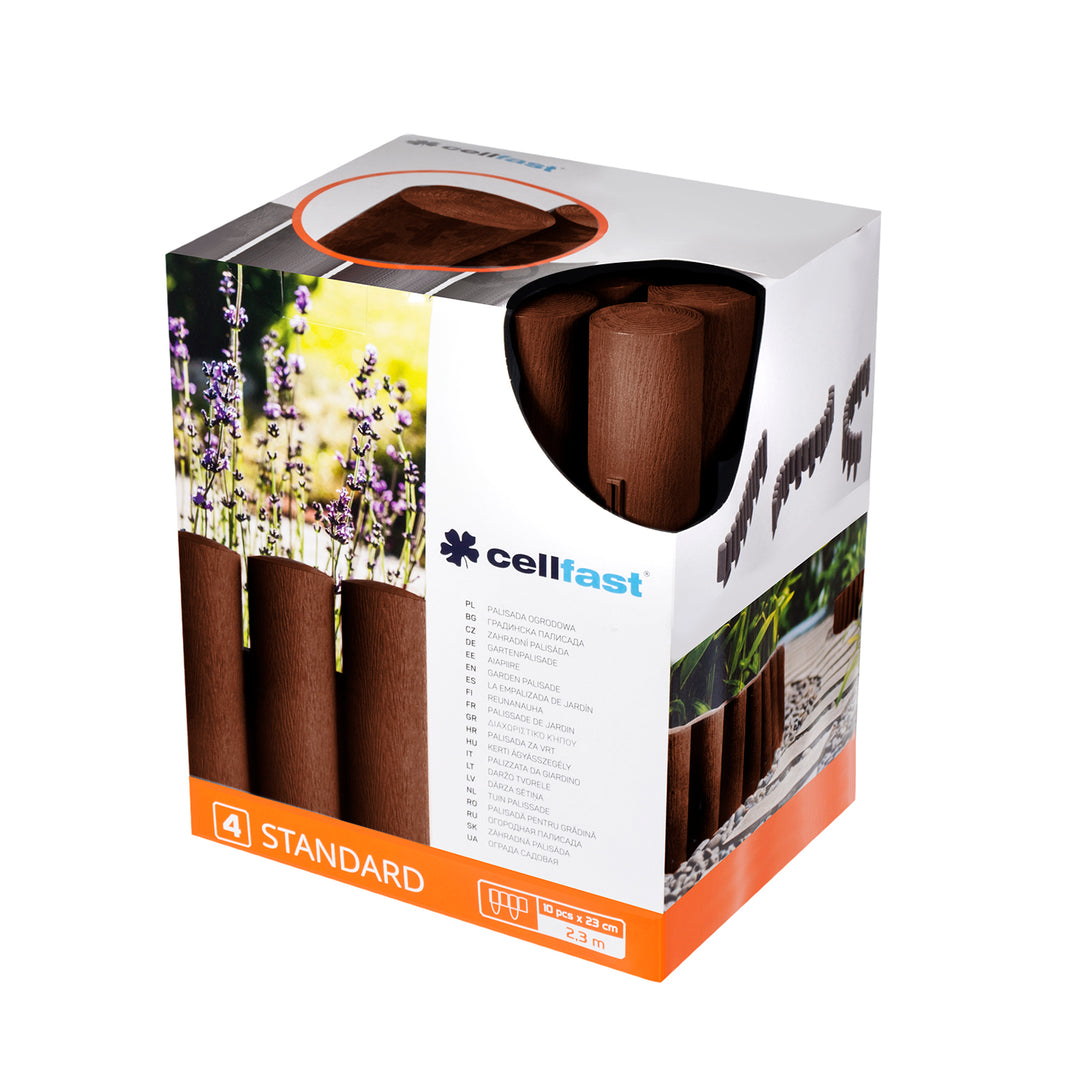 Cellfast Garden Lawn Edge Border Palisade Fából készült műanyag