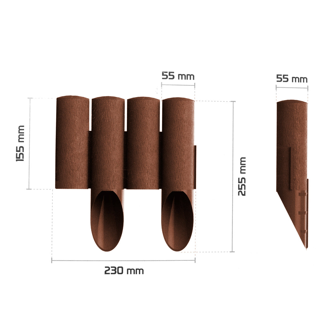 Cellfast Garden Lawn Edge Border Palisade Fából készült műanyag