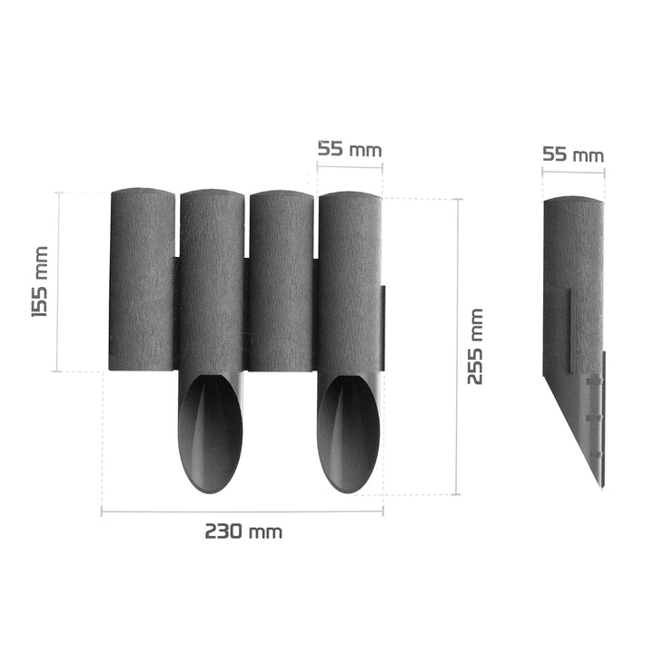 Cellfast Garden Lawn Edge Border Palisade Fából készült műanyag
