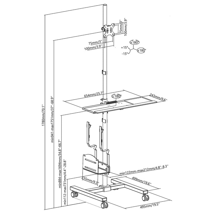 Maclean Bracket MC-793 - ideális stand-up munkahely!
