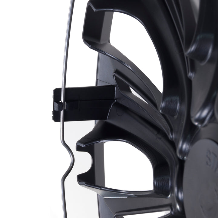 16 "STRONG sapka fekete matt Alkalmazás: STEEL KERÉKEK 16 hüvelyk