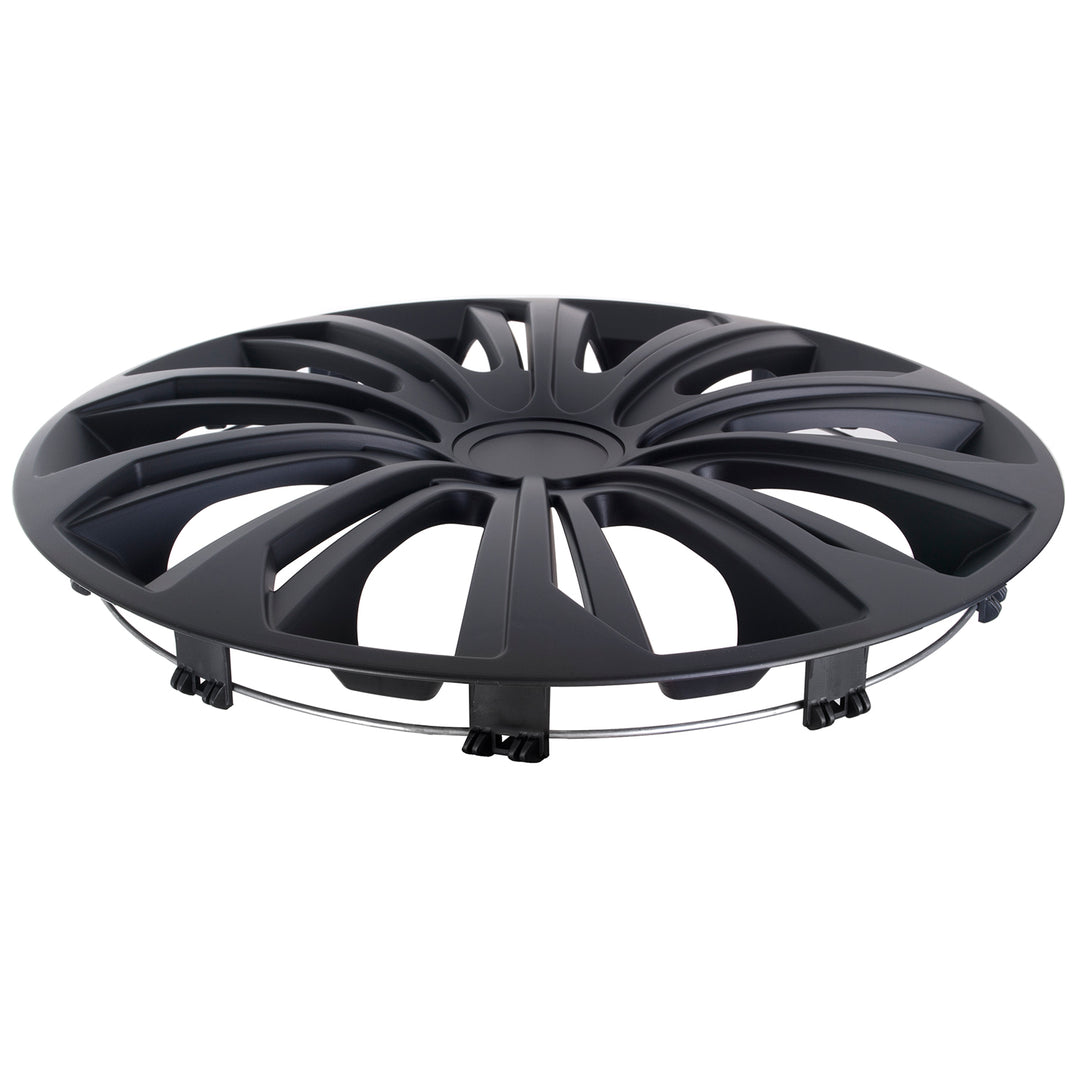 16 "STRONG sapka fekete matt Alkalmazás: STEEL KERÉKEK 16 hüvelyk