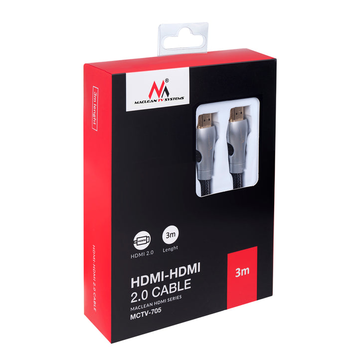 HDMI 2.0 4K UHD 3m Kábel 48bit RÉZS KÁBEL