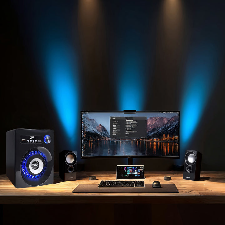 Bluetooth 2.1 hangszórókészlet Audiocore AC910 FM rádió, TF kártya bemenet, AUX, USB tápegység