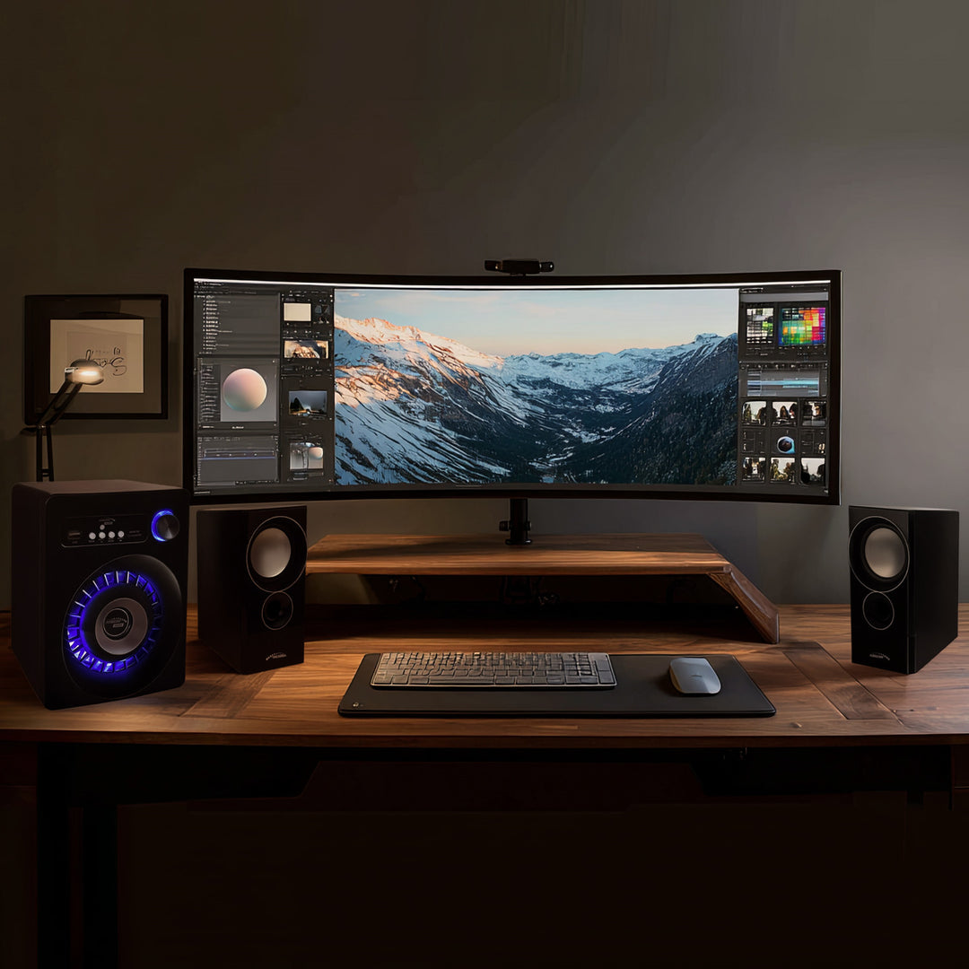 Bluetooth 2.1 hangszórókészlet Audiocore AC910 FM rádió, TF kártya bemenet, AUX, USB tápegység