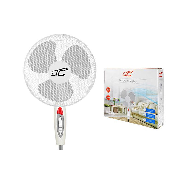 Álló ventilátor oszcillációval 40W LTC WT01 fehér