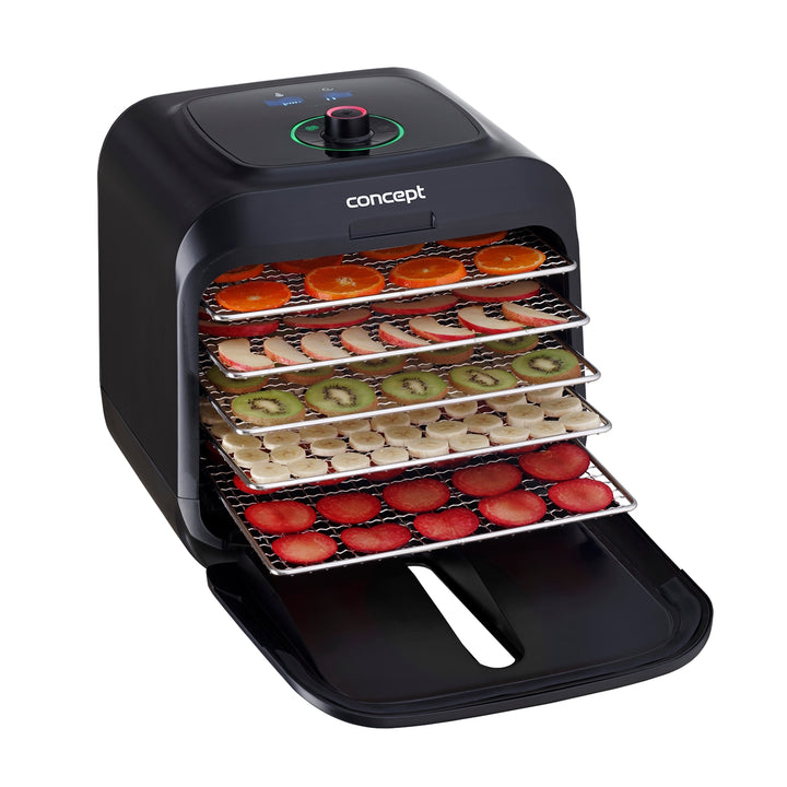 Koncepció Infra 500W Élelmiszerszárító: gyümölcsök, zöldségek, gombák, gyógynövények, virágok és hús