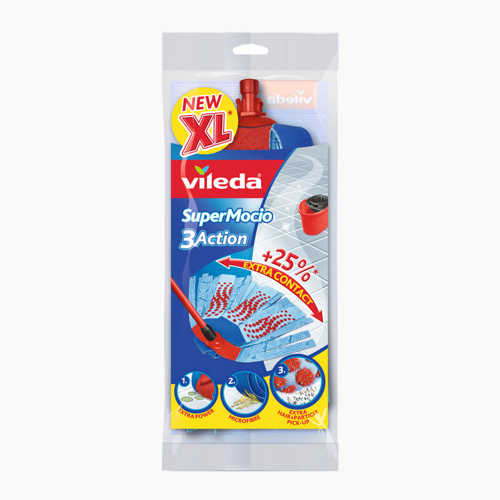 Vileda Super Mocio 3Action Velor betét mop minőséghez