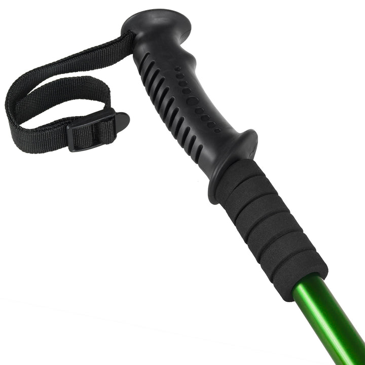 65–135 cm-es, teleszkópos, zöld alumínium nordic walking botok