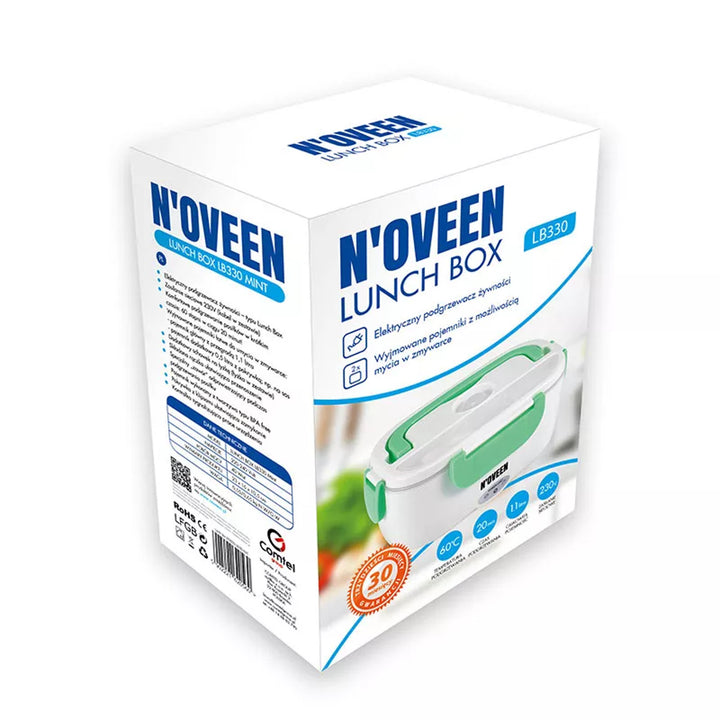 Noveen LB330 elektromos ételmelegítő, ebéddoboz, mentaszínű