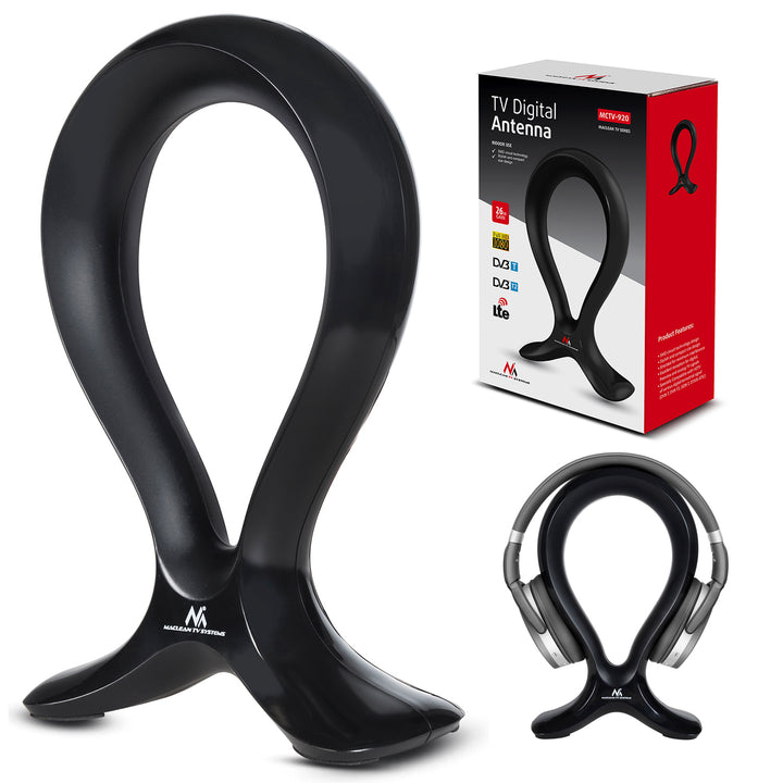 Beltéri TV antenna 2in1 + fejhallgató bölcső HDTV DVB-T/T2 HEVC LTE 100dBμV