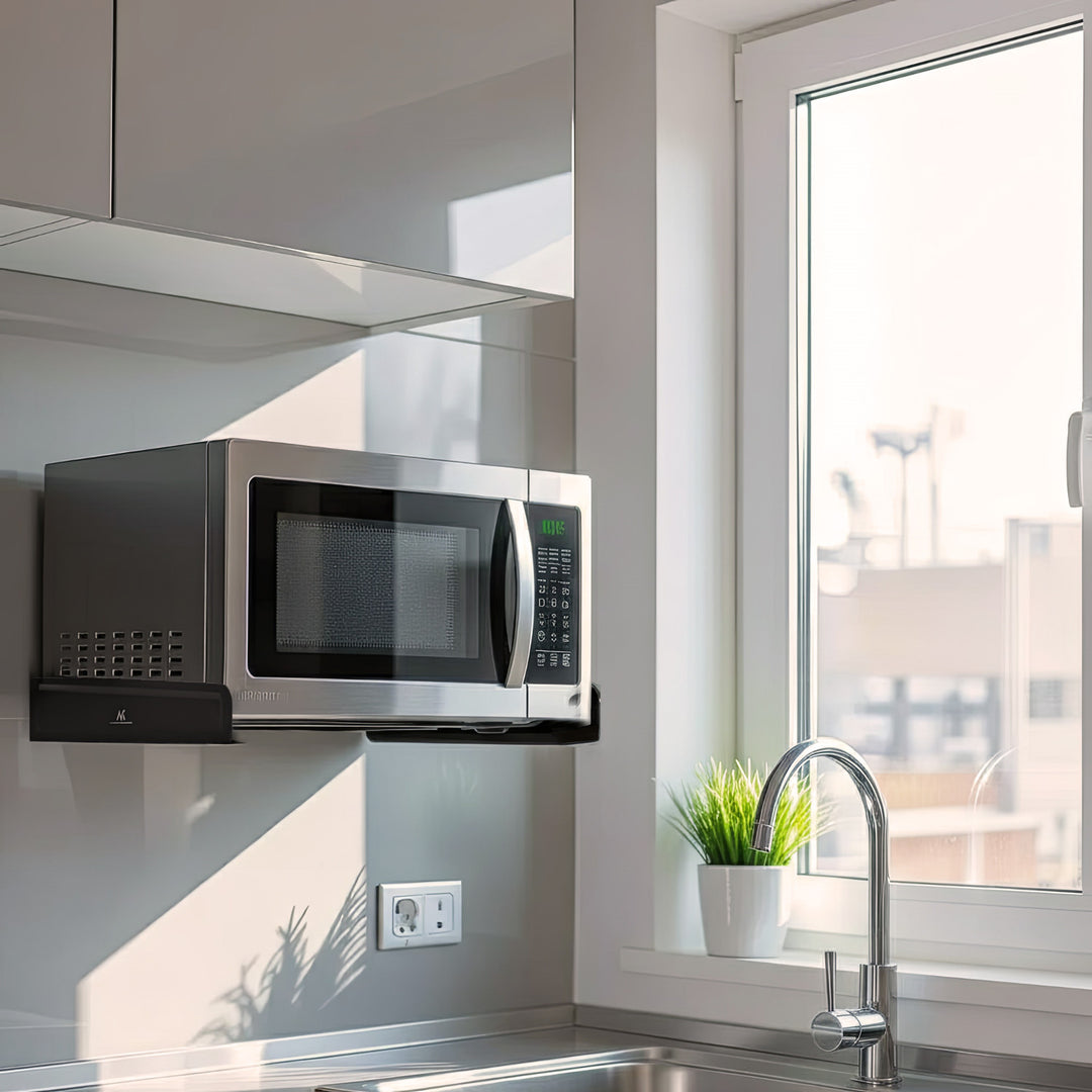 Mikrohullámú sütő tartó Maclean MC-807 fekete 35 kg-ig