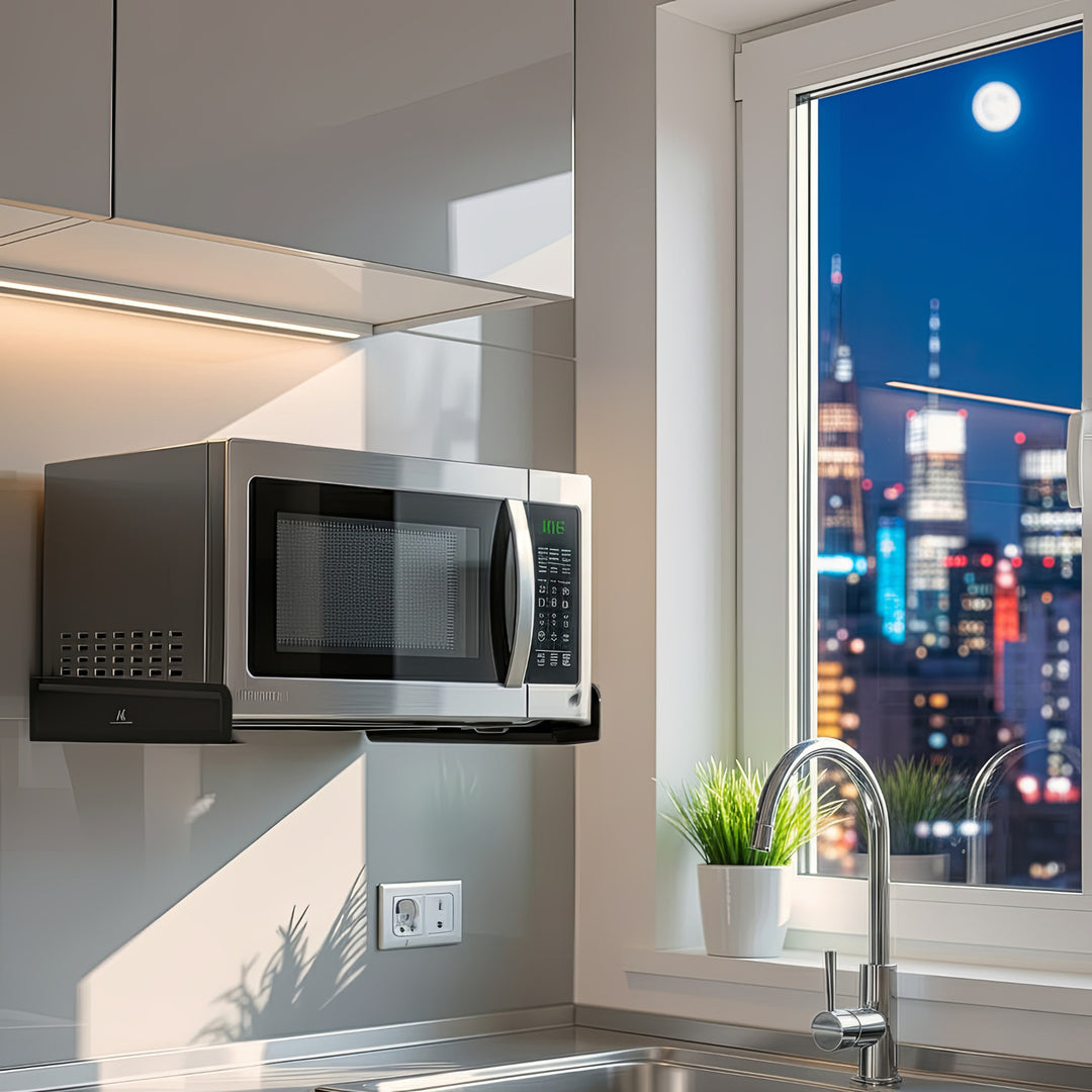 Mikrohullámú sütő tartó Maclean MC-807 fekete 35 kg-ig